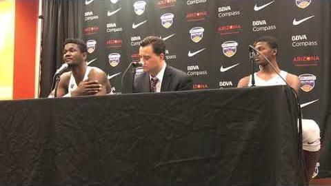 Watch: Arizona coach Sean Miller, players Deandre Ayton and Dylan Smith talk close win vs. Texas A&M
